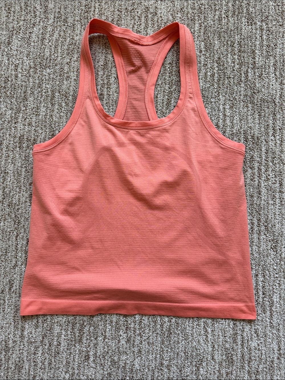 lululemon athletica Swiftly Racerback Tank Race Length Orange Size 6 NWOT